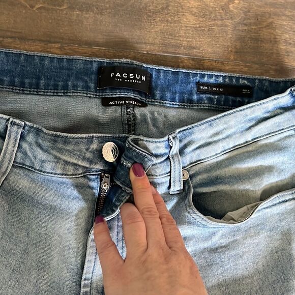 PacSun Light Stacked Skinny Mens Jeans 34x32 - Picture 13 of 13